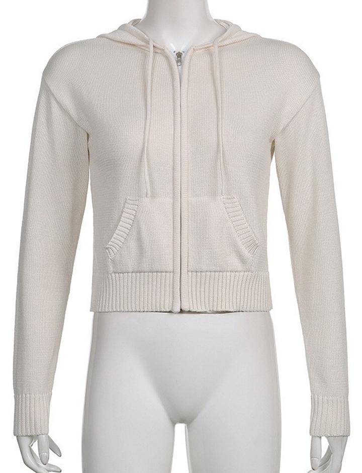 Warm Hooded Zip Outdoor Sportswear Jacket Top