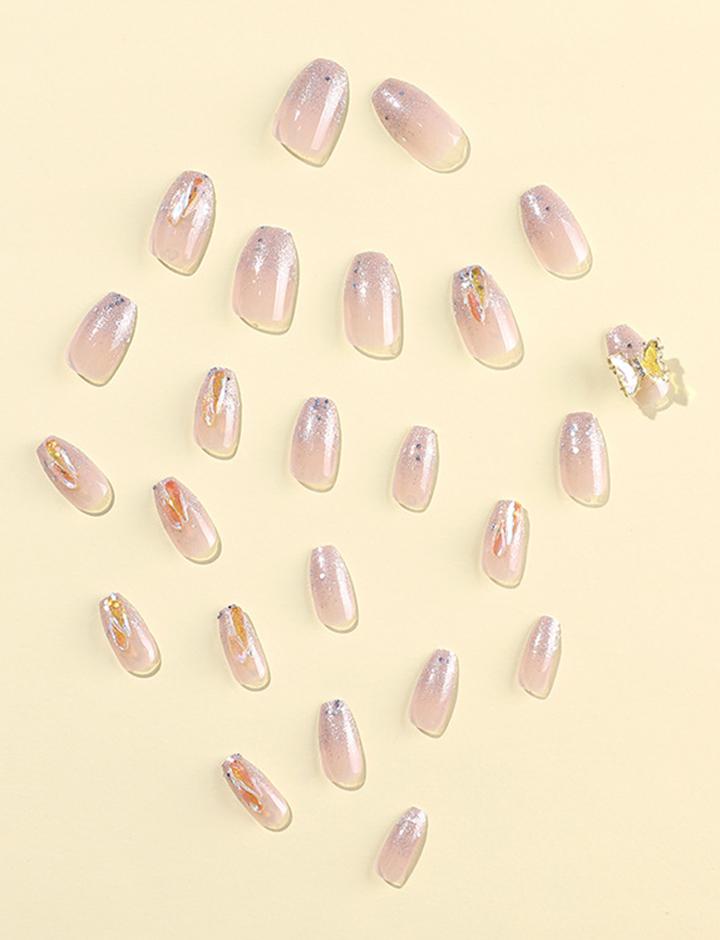 24pcs Chic Butterfly Long Press On Nails