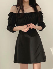 Korean Chic Off-the-shoulder StraplessDress