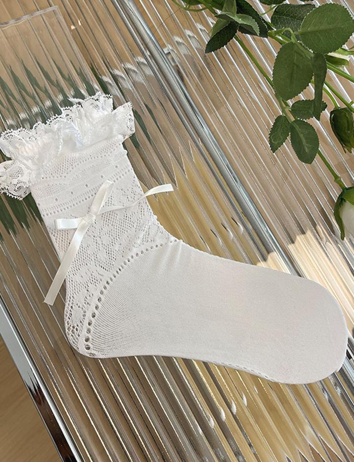 Ballerina Lace Bow Socks