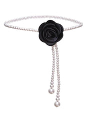 Black and White Flower Waist Chain