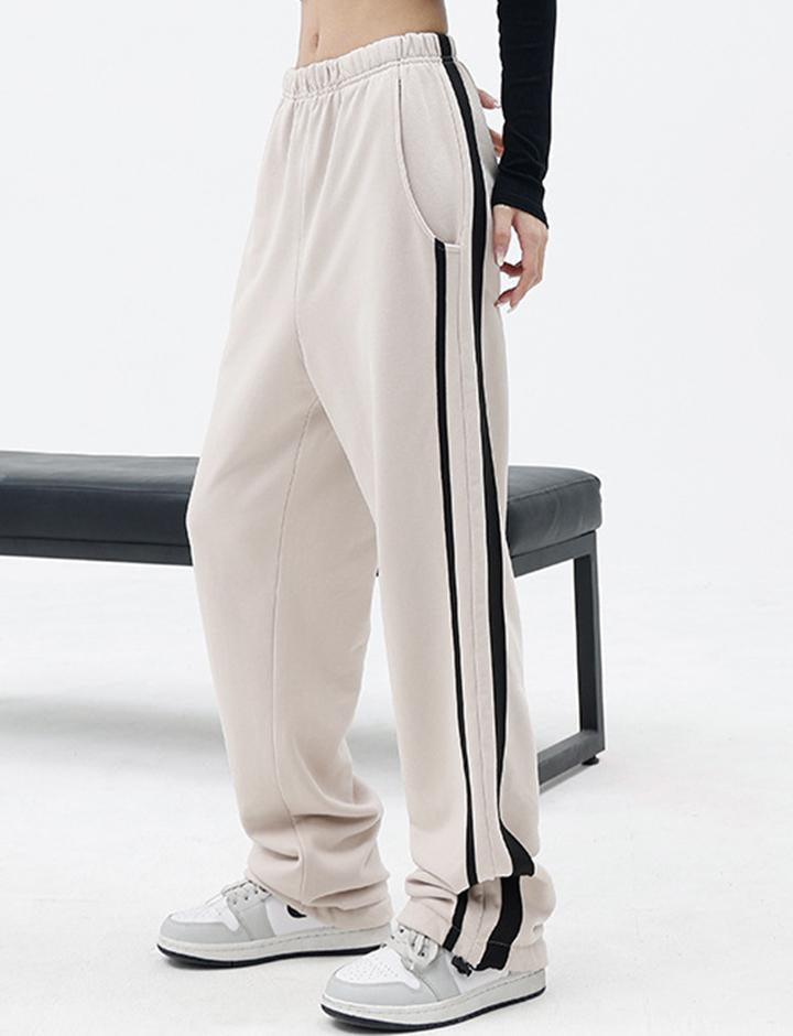 American Style Street Loose Casual Trousers Sweatpants Striped