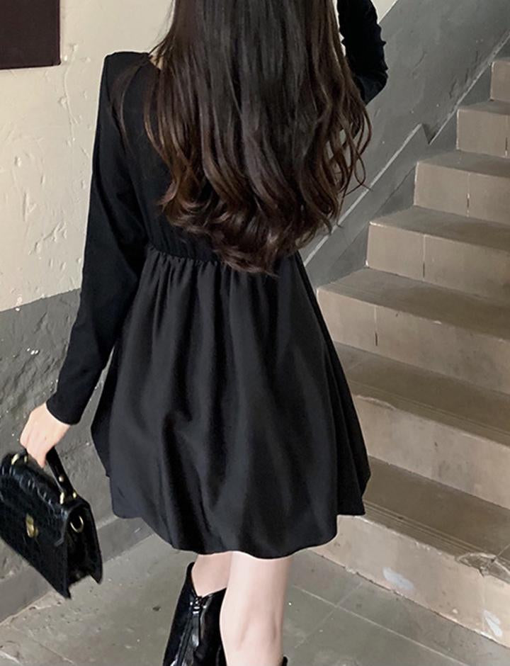 Elegant Long Sleeve Little Black Dress