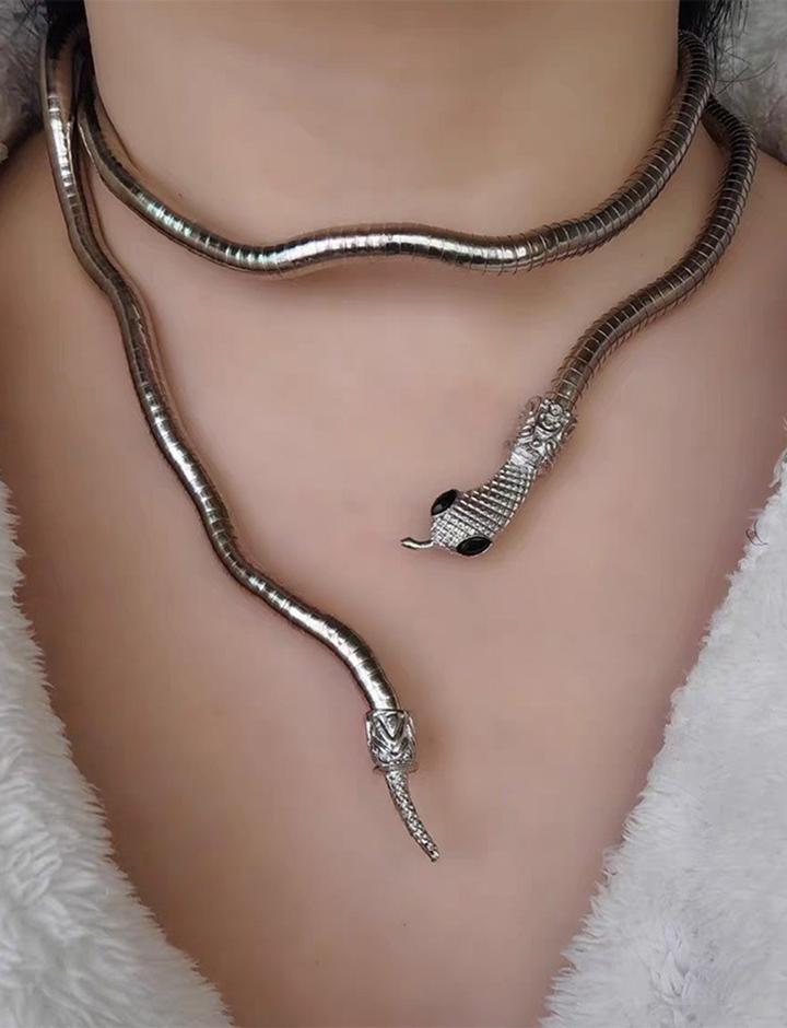 Statement Wrapped Snake Necklace