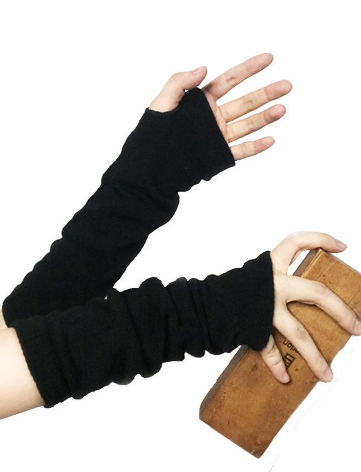 Striped Long Finger Sleeves