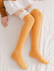 Thick Coral Fleece Cute Stockings