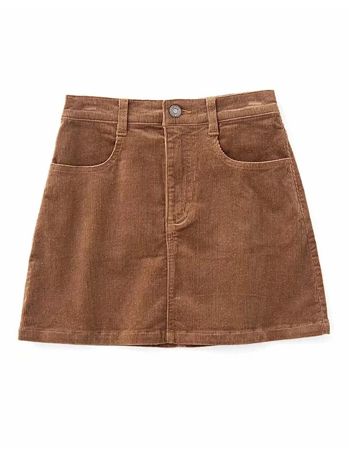 High Waist Slimming Corduroy Skirt