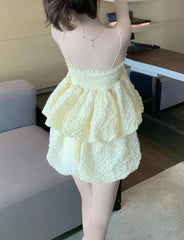 Suit Ruffled Suspender Top Casual Wide-leg Shorts Two-piece Summer