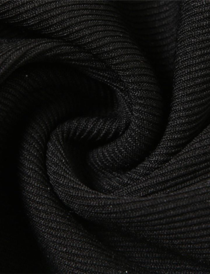Black Cutout Mesh See-through Bodysuit
