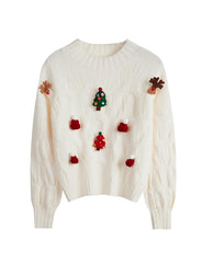 Christmas Stereoscopic Doll Decor Pullover Sweater