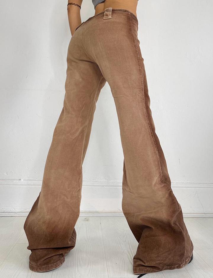 Gradient Low Waist Flare Leg Pants
