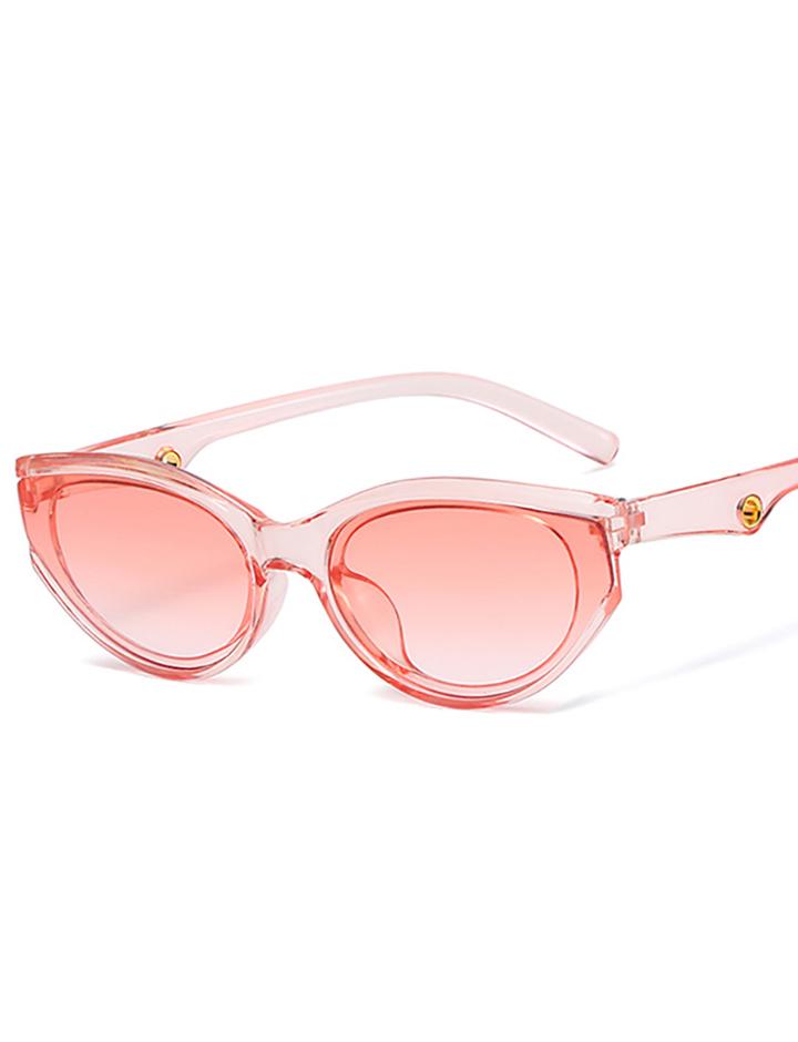 Trendy round frame pink sunglasses