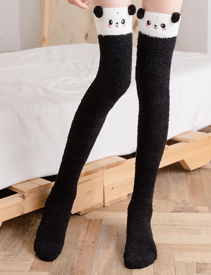 Thick Coral Fleece Cute Stockings