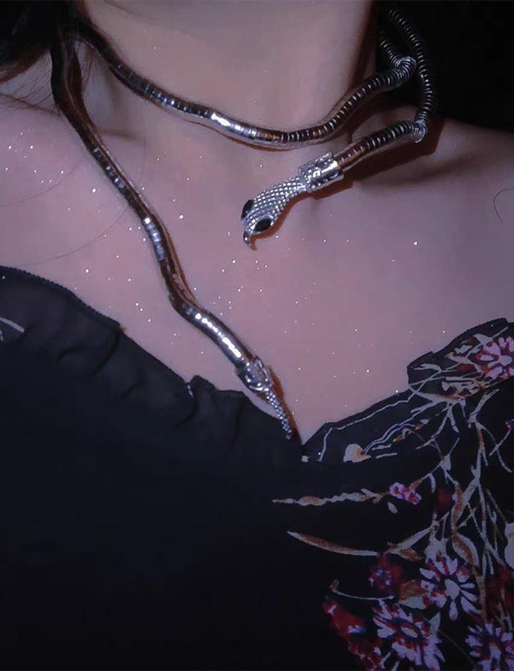Statement Wrapped Snake Necklace
