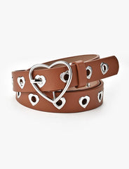 Heart Eyelet Buckle Belt