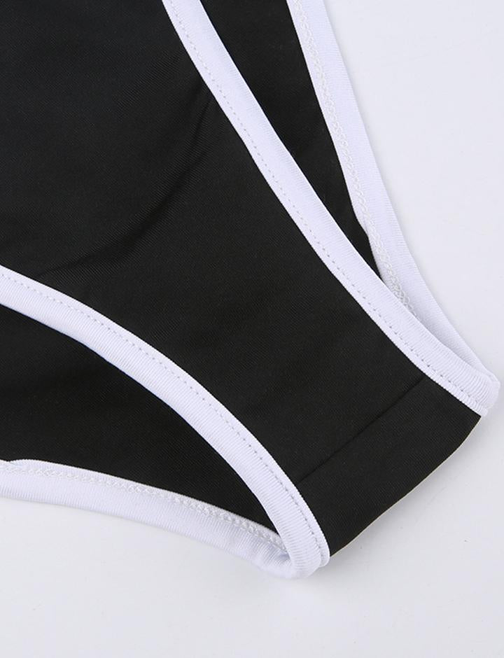 Cropped Vest Strap Adjustable Briefs Bra Underwear Set