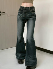 Wash Style Flare Leg Jeans