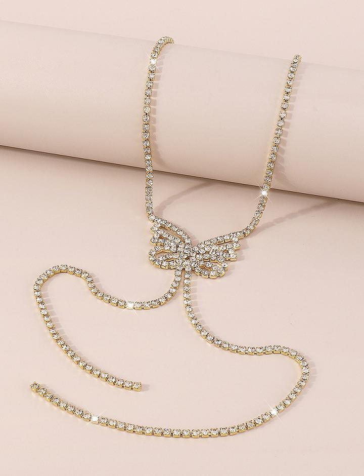 Butterfly Rhinestone Necklace