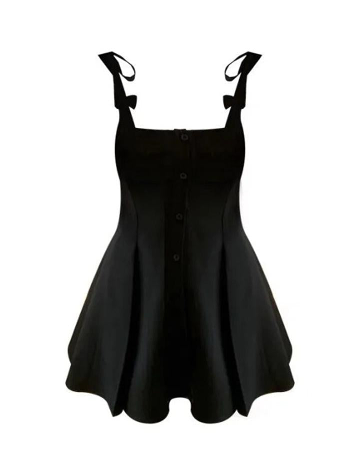 Preppy Strap Suspender Dress Shirt Two-Piece Set