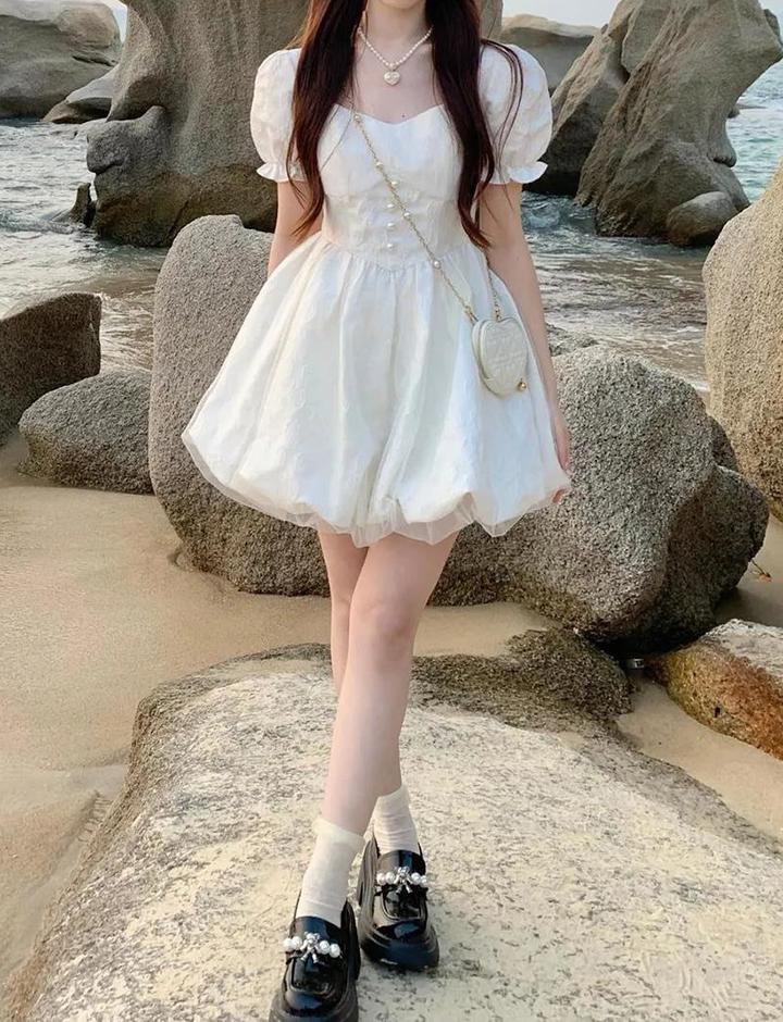 Waisted Sweet Princess Lolita Puff Dress