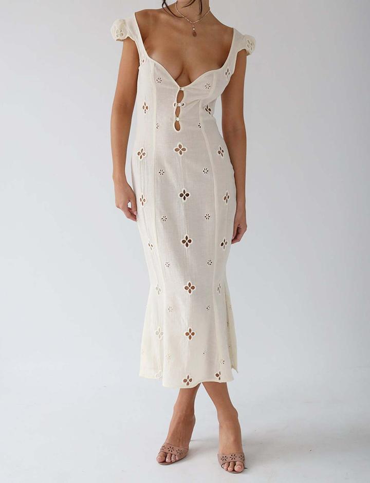 Cotton Embroidered Dress   Trendy   Mid Length Dress