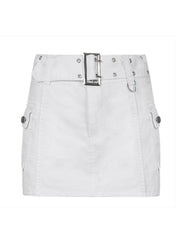 Low Waist Pocket Hip Slim Denim Skirt