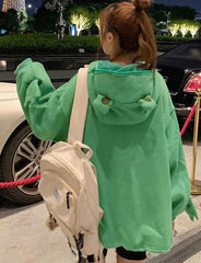 Fancy Design Frog Hooded Couple Sweatshirt