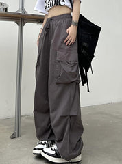 Loose Simple Wide-leg Casual Pants Parachute Pants